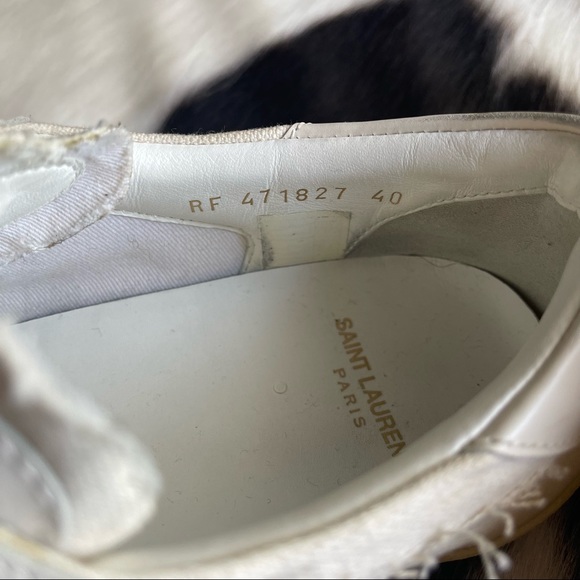 COURT CLASSIC SL/06 EMBROIDERED SNEAKERS IN CANVAS AND LEATHER, size 40 - Picture 6 of 10